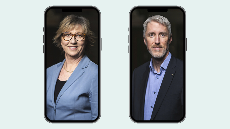 Man och kvinna i olika schysta poser.