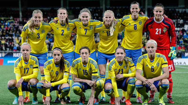 Damlandslaget i fotboll.