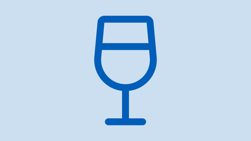 Ikon av ett vinglas.