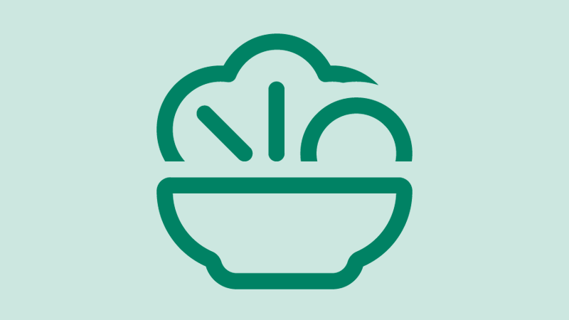 Ikon av en salladstallrik.