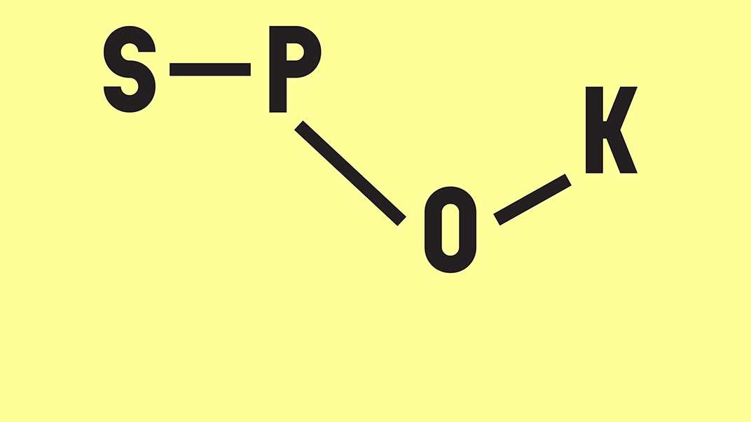 Bokstäverna SPOK med streck emellan sig.