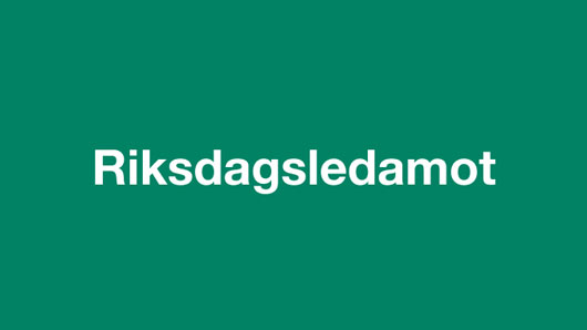 Riksdagsledamot.