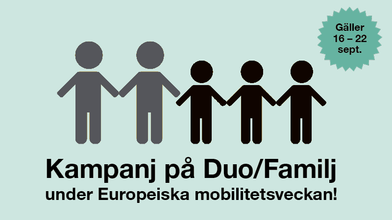 Duo/Familj på kampanj under mobilitetsveckan